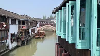 上海朱家角古镇小桥流水人家实拍视频合集视频的预览图
